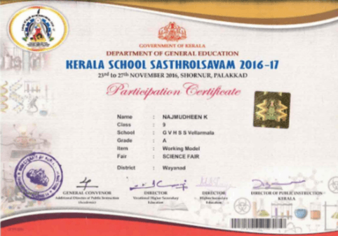 Kerala Science Fair A Grand Prize